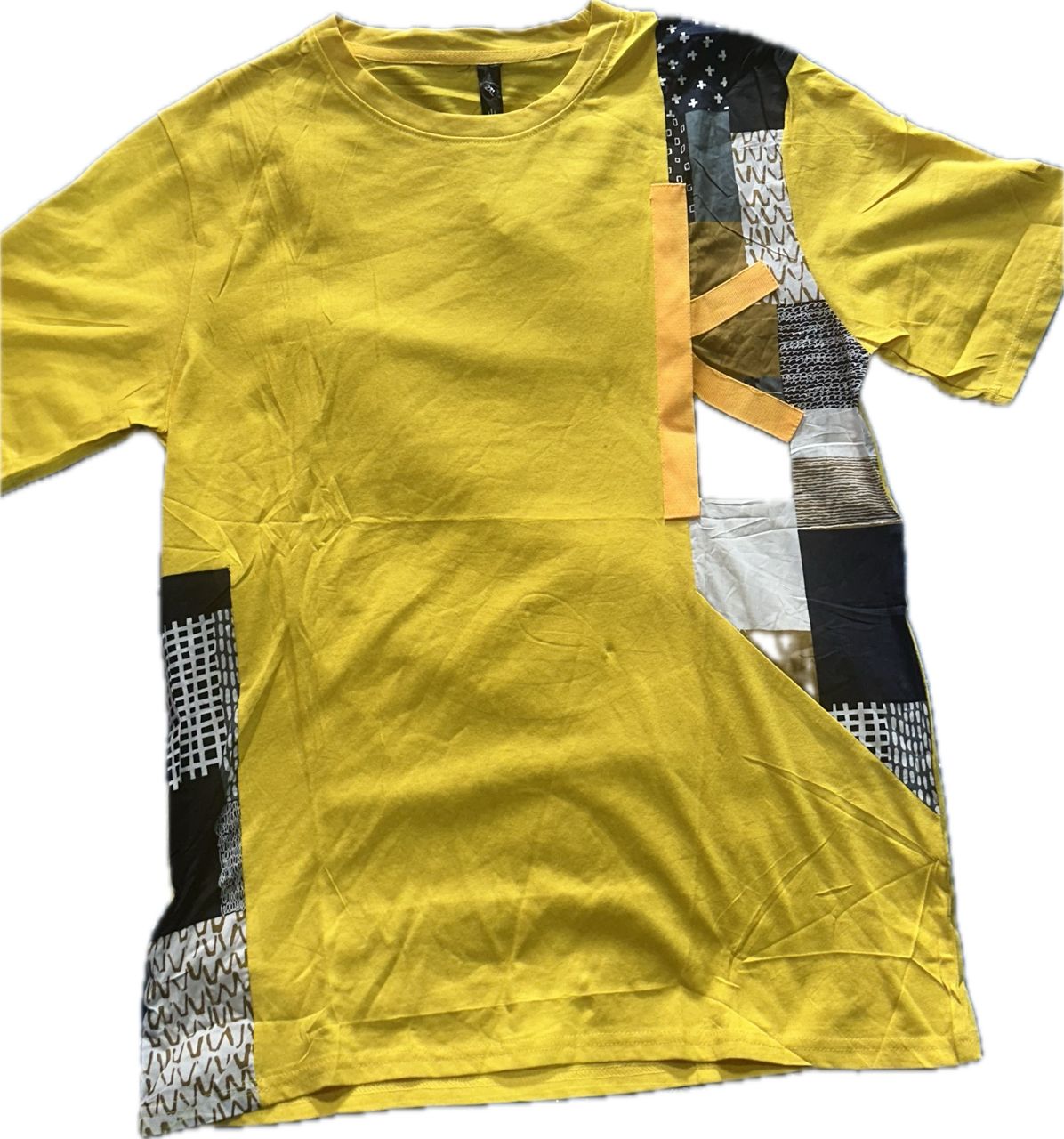 💛✨ Men’s Yellow Short Sleeve Top | Size 2XL | Casual Designer Style