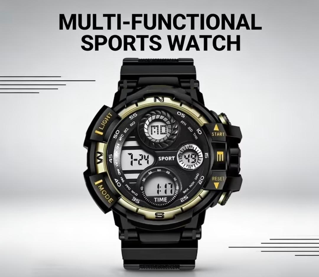 Armageddon Tactical Multi-Functional Sports Watch – Black & Gold