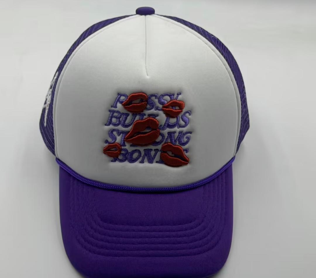 Urban Statement Embroidered Purple Trucker Cap