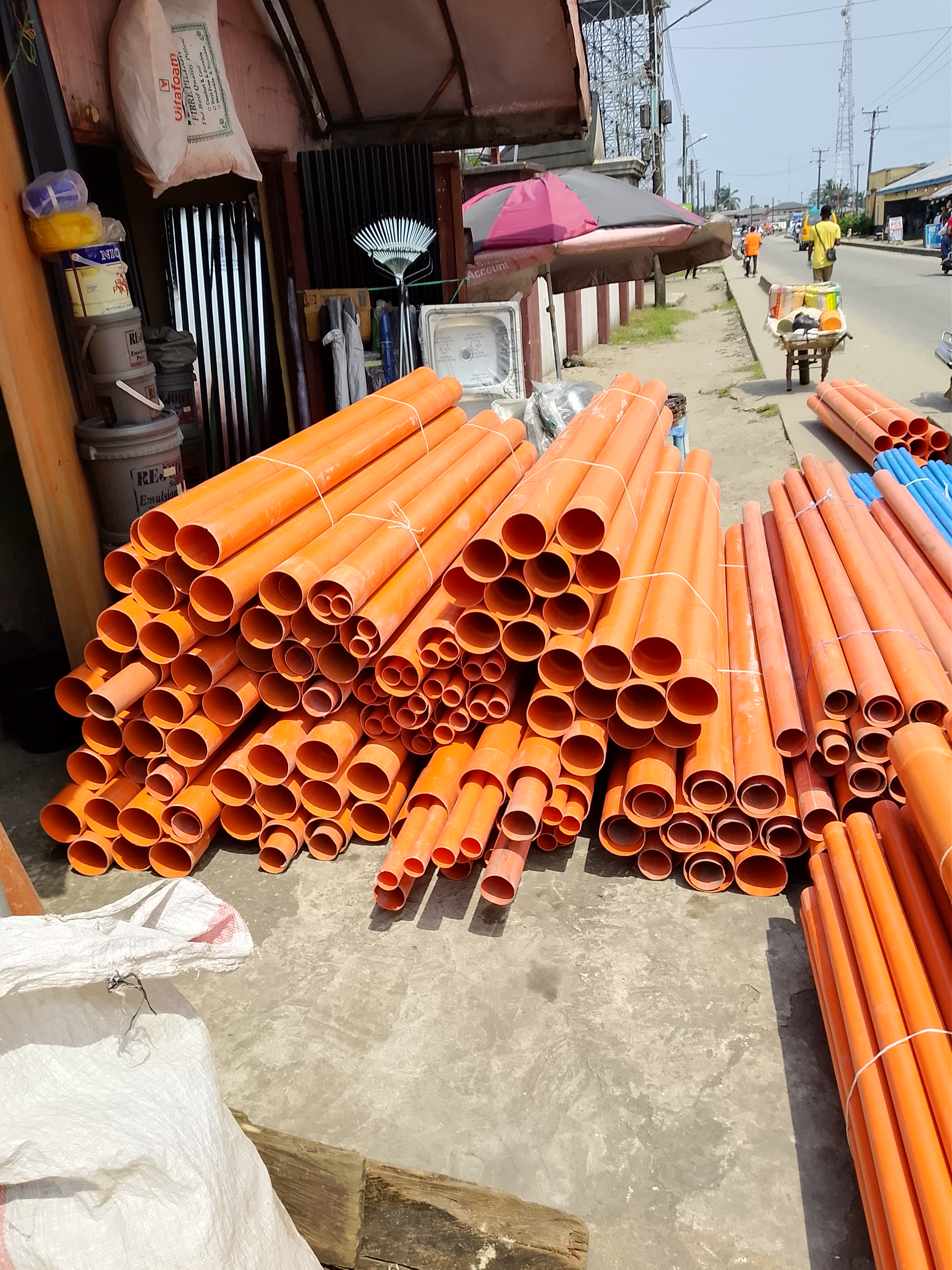 Buy Premium Orange PVC Waste & Drainage Plumbing Pipes (High-Flow Impact-Resistant) in Bonny Island
