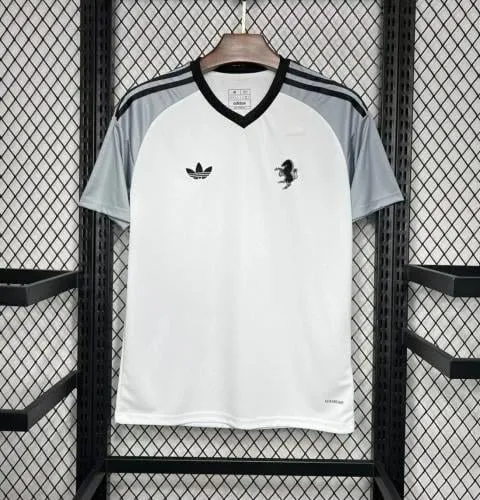 Adidas White & Grey Horse Logo Jersey – 2024/25 Kit (Size L)