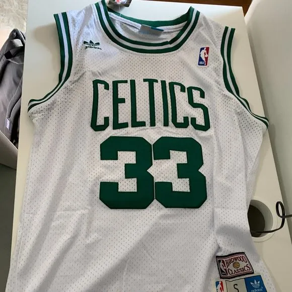Boston Celtics #33 White Throwback Jersey – Larry Bird Edition (Size 4XL)