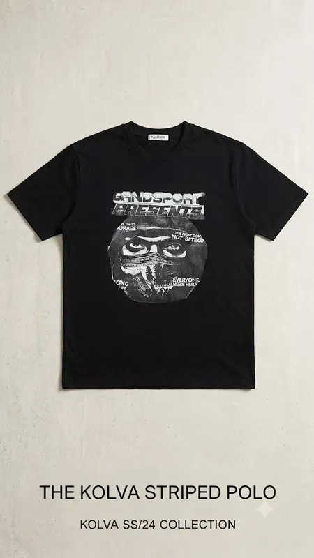 Sandsport Presents Graphic Tee – Black (Size 2XL)