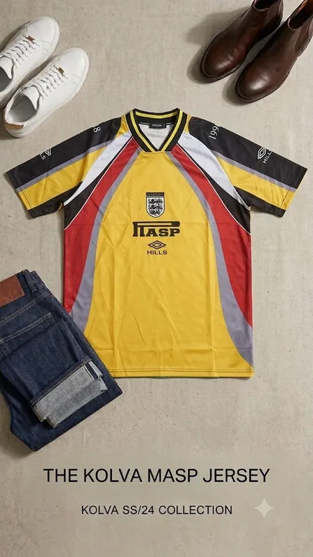 Kolva MASP Jersey – Yellow Retro Football Shirt | SS/24 Collection | Size 4XL
