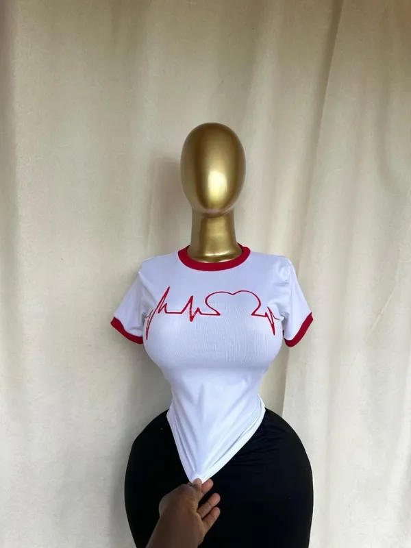 Heartbeat Ringer Graphic Tee