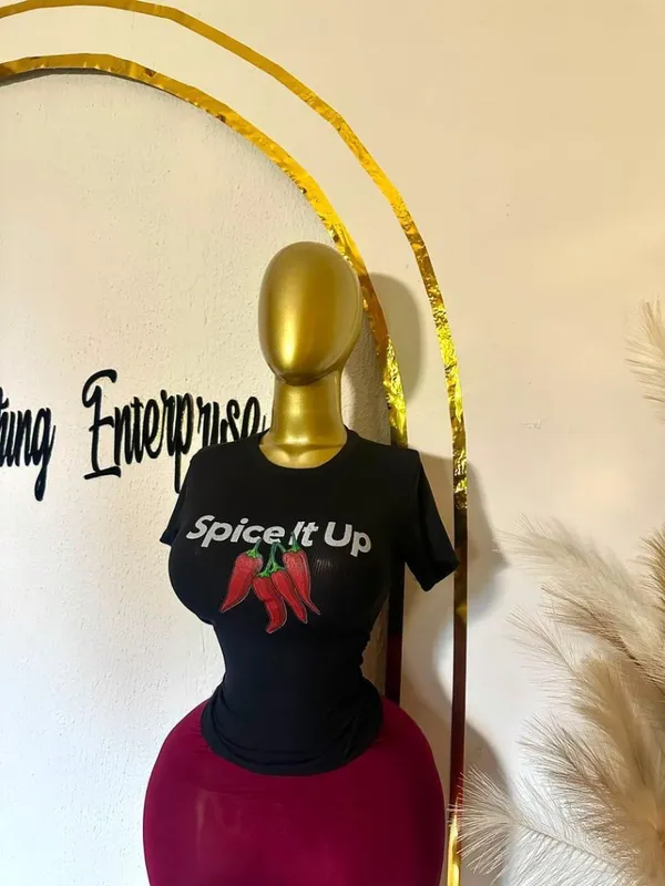 "Spice It Up" Fitted Graphic Tee